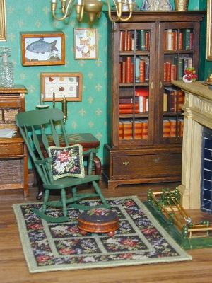 Victorian dollhouse room with Jessica carpet