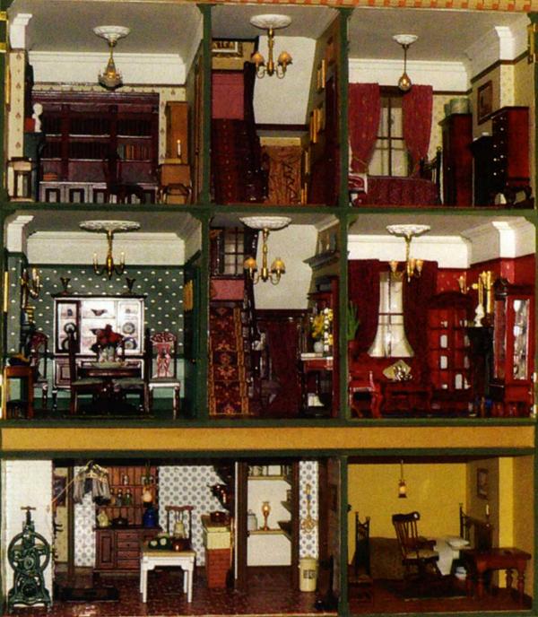The rooms inside Gordon's dollhouse