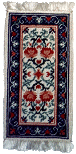 Dollhouse needlepoint rug in "Carole, pastel" design