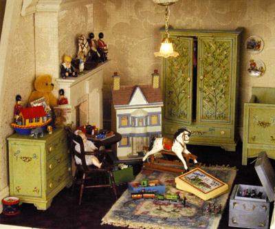 The nursery in Sarah's house, with Carole (pastel) carpet