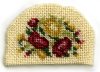 "Summer Roses" miniature needlepoint teacosy
