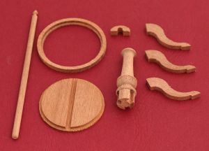 Wooden parts to make the pole screen